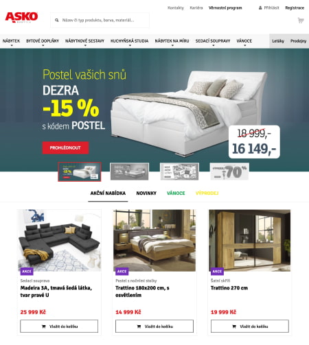 Asko-nabytek.cz web