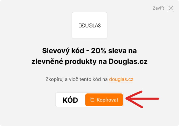 Douglas kupón modal