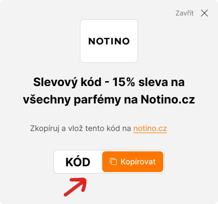 Notino kupón modal