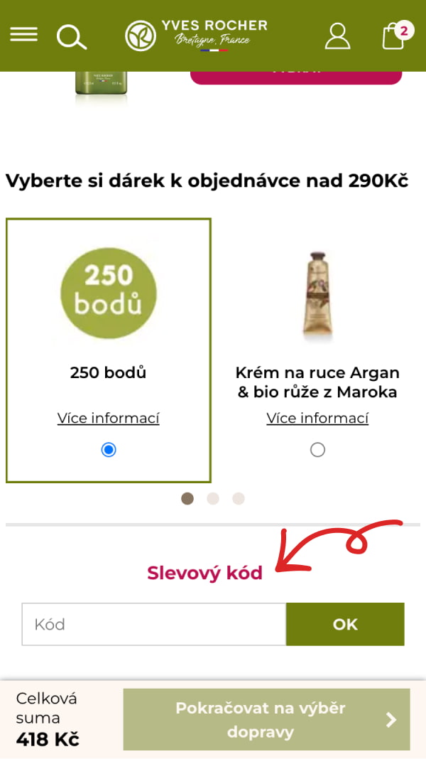 Yves rocher košík