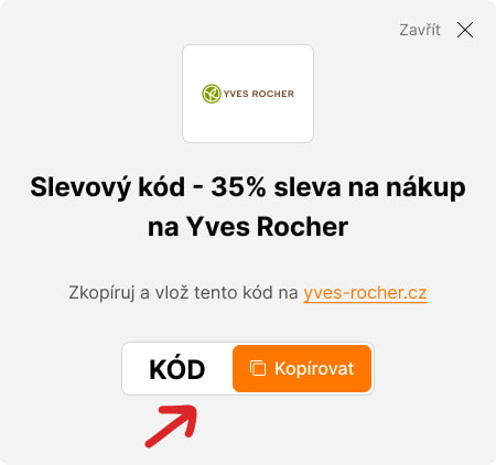 Yves rocher kupón modal